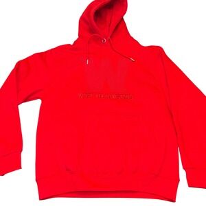WEST YELLOWSTONE | Monochrome | Just Hoods‎ USA | Red Hoodie Sweatshirt | Size S